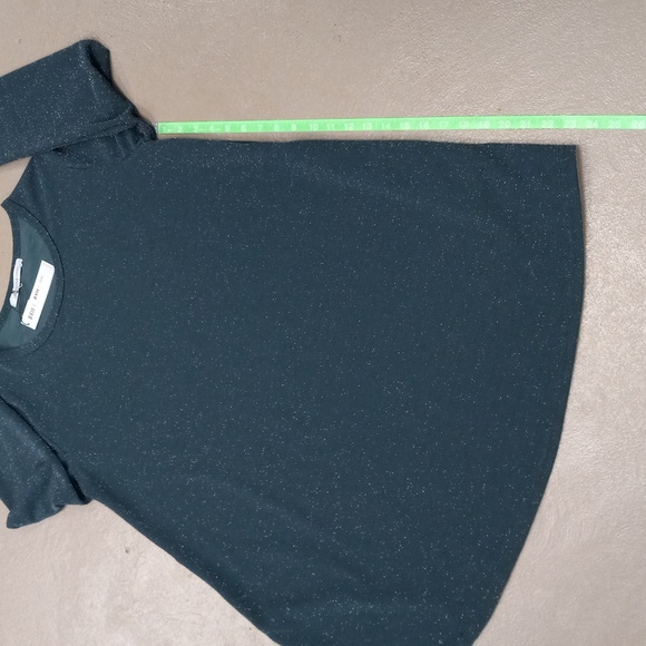 Arianna By Howard's Shimmery Emerald Colored Shirt /Dress With Pockets - Picture 4 of 12